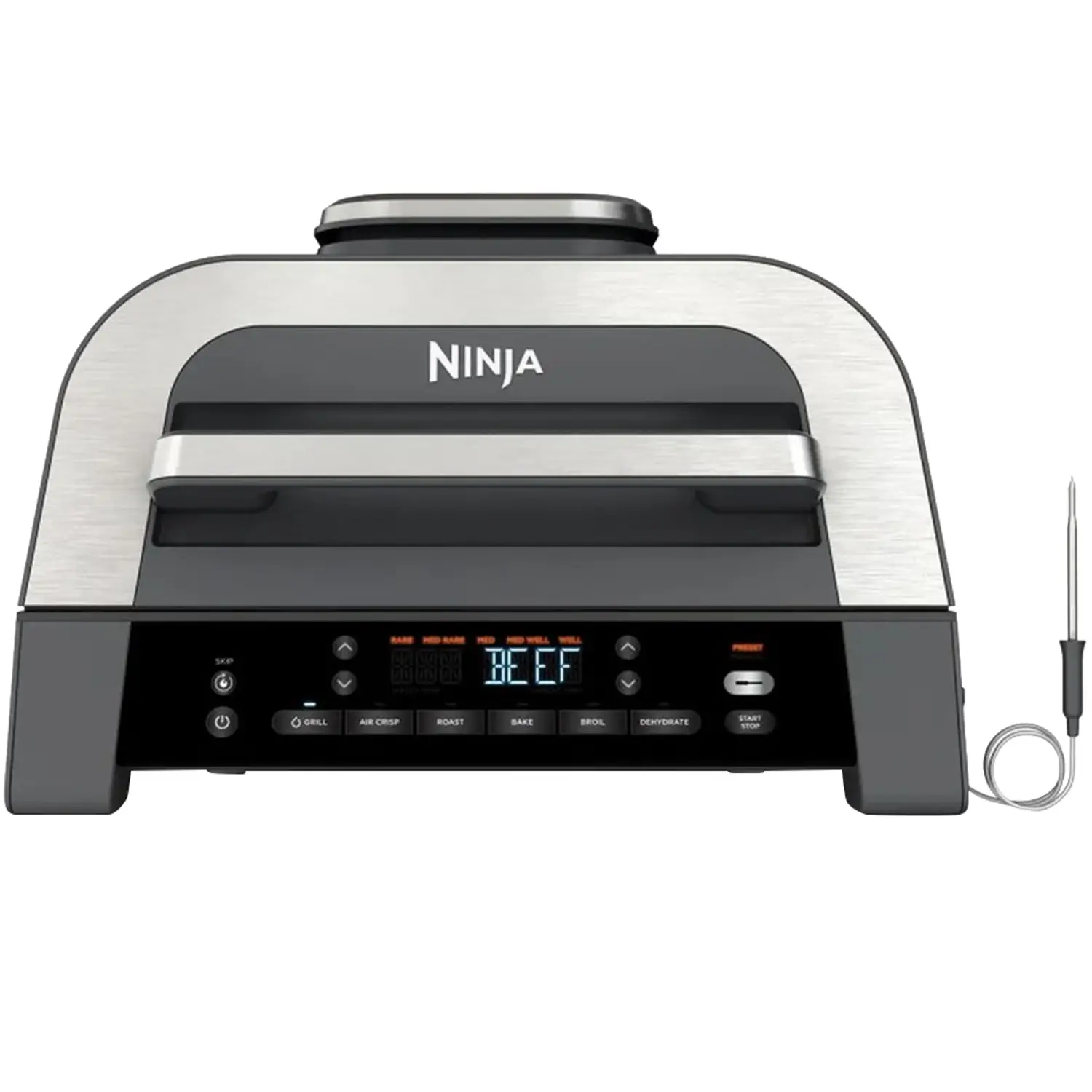 أجهزة كهربائية ومنزلية عالية الجودة من جوتك | GOTECH شواية وقلاية هوائية Ninja نينجا Foodi XL DG551ME – 1760 وات – رمادي/فضي - الصورة 1