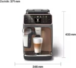 ماكينة إسبريسو فيليبس LatteGo 5500 موديل EP5544/80 لون رمادي مع روز جولد - صورة 2