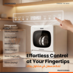 ⁦غسالة أطباق Porodo للأسطح المكتبية – 5.7 لتر – 6 برامج – تعقيم UV – أبيض – PDLFSTC05WH⁩ - الصورة ⁦5⁩