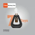 ⁦موزّع عطور بدون ماء Porodo Lifestyle Aroma Sphere – انتشار بارد، 3 أوضاع، بطارية 7 أيام، شحن USB-C، أسود⁩ - الصورة ⁦5⁩