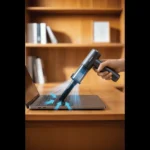 ⁦مكنسة وبلاور سيارة لاسلكية Porodo – شفط عملاق 22000Pa، محرك 90000RPM، بطارية 8000mAh، هيكل ألمنيوم، رمادي داكن⁩ - الصورة ⁦5⁩