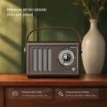 ⁦مكبر صوت راديو عتيق Green Lion – بلوتوث 5.3 وراديو FM – بطارية 6.5 ساعة – بني⁩ - الصورة ⁦2⁩